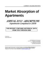Market Absorption of Apartments Annual: 2010 Absorptions