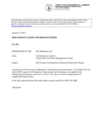 2010 Census Confidentiality Notification Experiment Report