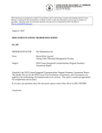 2010 Census Integrated Communications Program Summary Assessment Report
