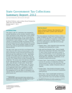 State Government Tax Collections Summary Report: 2012