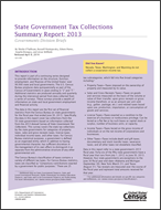 State Government Tax Collections Summary Report: 2013