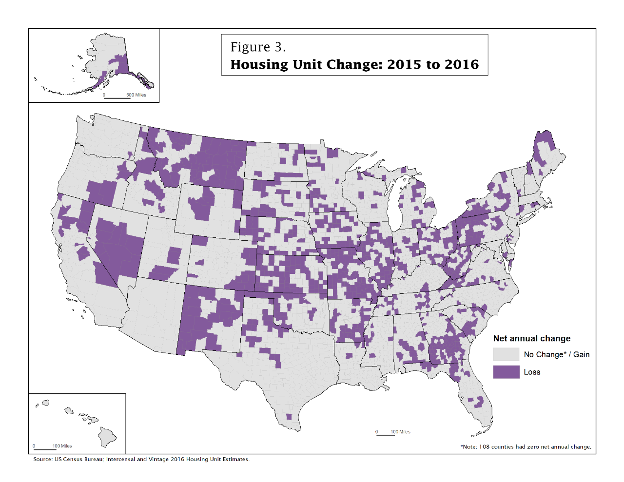 Figure 3. Housing Unit Change: 2015 to 2016