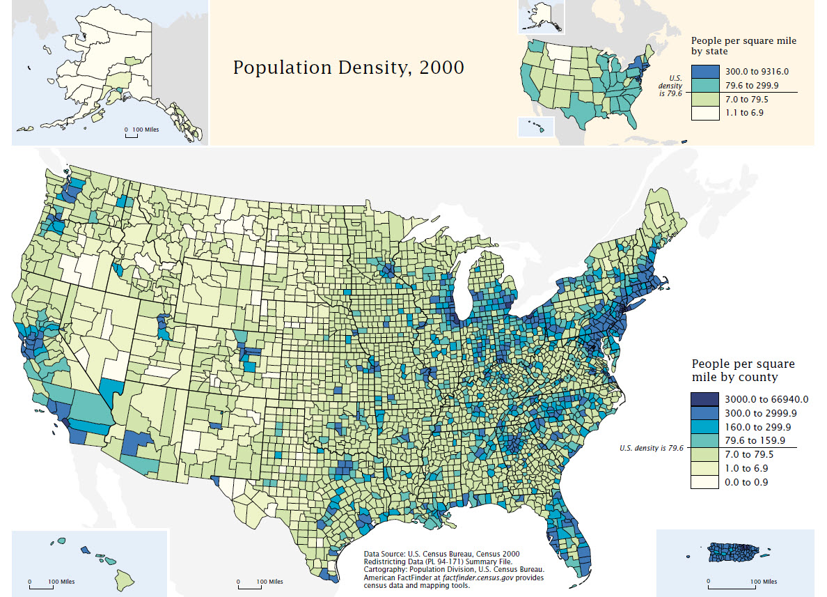 Population Density, 2000
