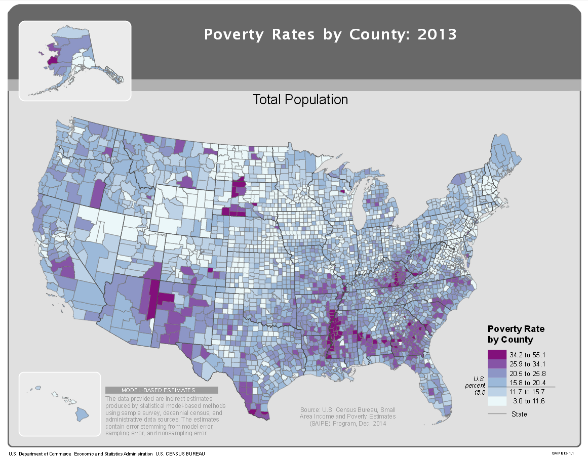 Percent in Poverty, 2013 Total Population