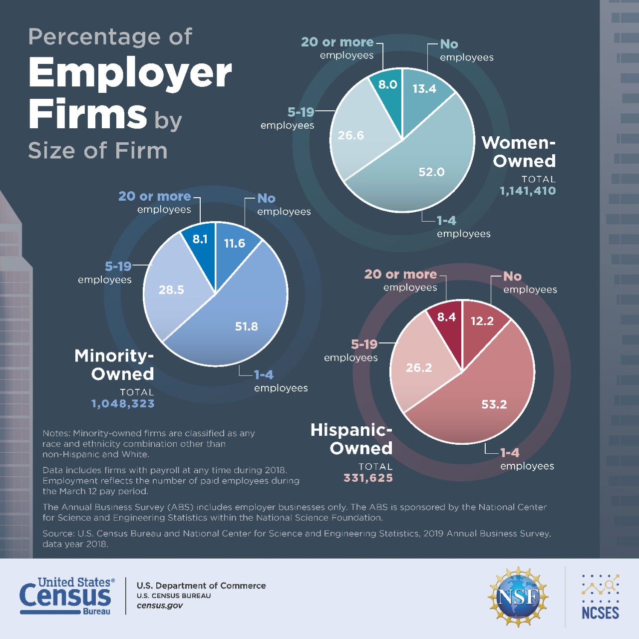 Percentage of Employer Firms by Size of Firm