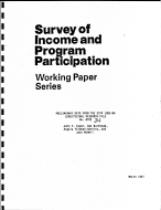 Preliminary Data from the SIPP 1983-84 Longitudinal Research File