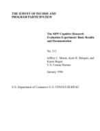 The SIPP Cognitive Research Evaluation Experiment: Basic Results and Documentation