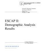 ESCAP II: Demographic Analysis Results