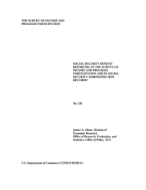 Social Security Benefit Reporting in the SIPP and in Social Security Administration Records