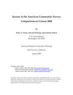 Income in the American Community Survey: Comparisons to Census 2000