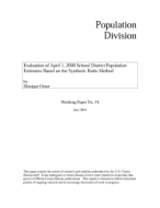 Evaluation of April 1, 2000 School District Population Estimates Based on the Synthetic Ratio Method