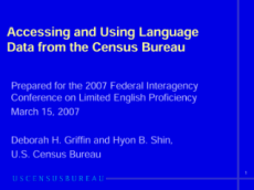 Accessing and Using Language Data from the Census Bureau