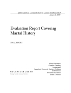 Evaluation Report Covering Marital History 