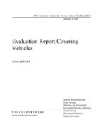 Evaluation Report Covering Vehicles