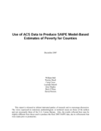 Use of ACS Data to Produce SAIPE Model-Based Estimates of Poverty for Counties