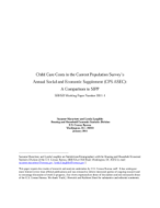 Child Care Costs in the Current Population Survey’s Annual Social and Economic Supplement (CPS ASEC):  A Comparison to SIPP