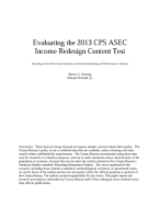 Evaluating the 2013 CPS ASEC Income Redesign Content Test
