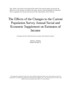 The Effects of the Changes to the Current Population Survey Annual Social and Economic Supplement on Estimates of Income