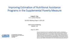 Improving Estimation of Nutritional Assistance Programs in the Supplemental Poverty Measure 
