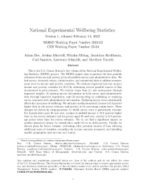 National Experimental Wellbeing Statistics