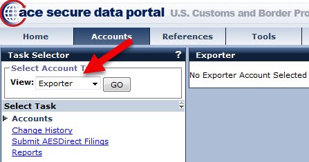Screenshot: Export Viewer