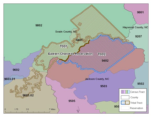 A map showing both 2010 census tracts and 2010 tribal tracts