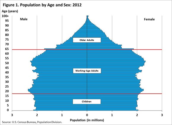 Figure 1. Population by Age and Sex: 2012