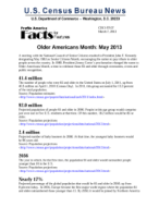 Facts for Features: Older Americans Month: May 2013