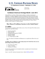 Facts for Features: Caribbean-American Heritage Month: June 2013