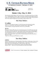 Facts For Features: Mothers Day: May 11, 2014