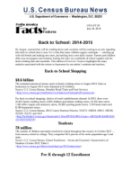 Facts for Features: Back to School: 2014-2015