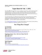 Facts for Features: Super Bowl 50: Feb. 7, 2016