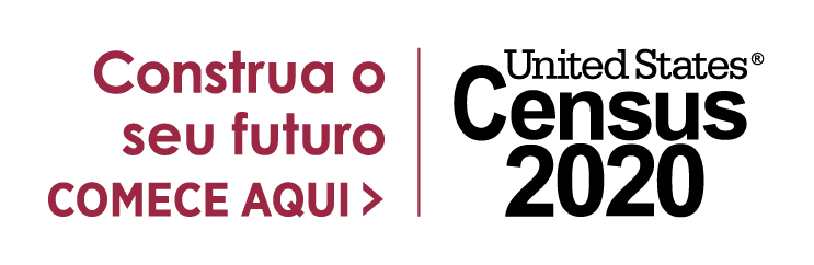 2020 Census tagline - Portuguese (red)