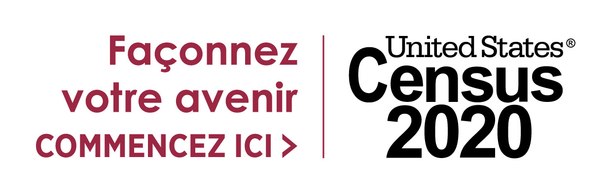 2020 Census tagline - French (red)
