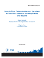 Sample Sizes Determination and Decisions for the 2015 American Housing Survey
