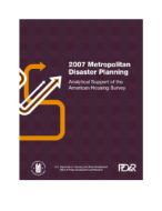 2007 Metropolitan Disaster Planning Analytical Support of the American Housing Survey