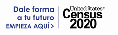 2020 Census Logo in Census Blue — Hispanic