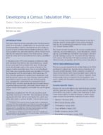 Developing a Census Tabulation Plan