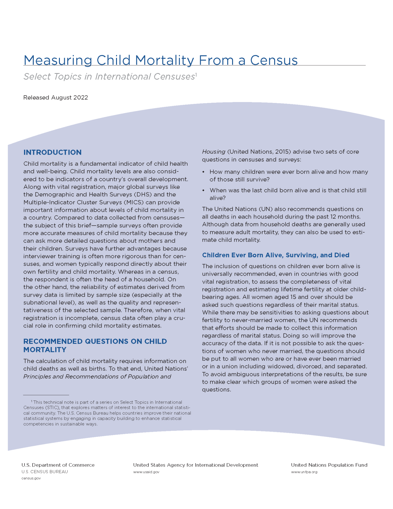 Measuring Child Mortality from a Census