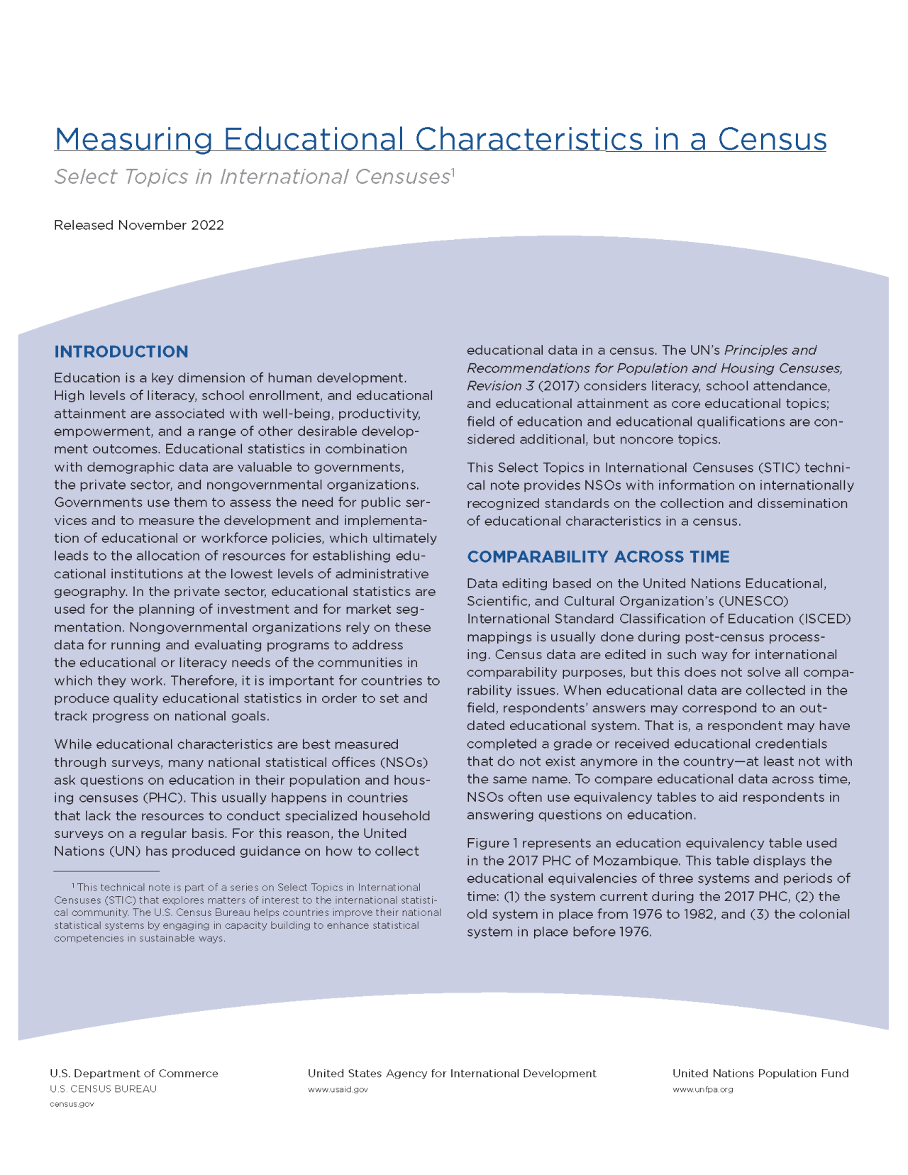 Measuring Educational Characteristics in a Census
