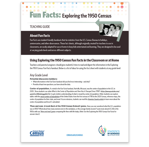 Fun Facts: Exploring the 1950 Census (Teaching Guide)