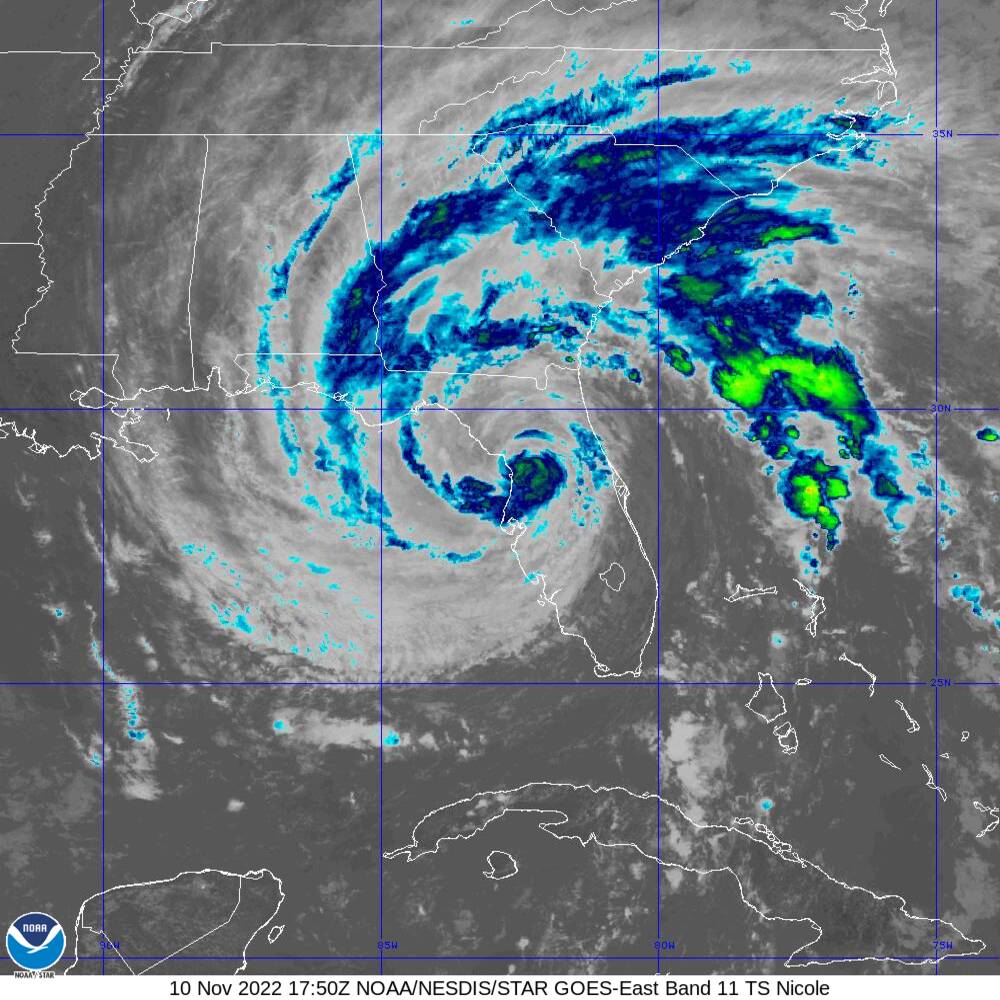 Hurricane Nicole as of November 10, 2022