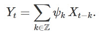 Y_t = \sum_{k \in {\mathbb Z}} \psi_k \, X_{t-k}.